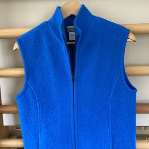 Blue Boiled Wool Vest